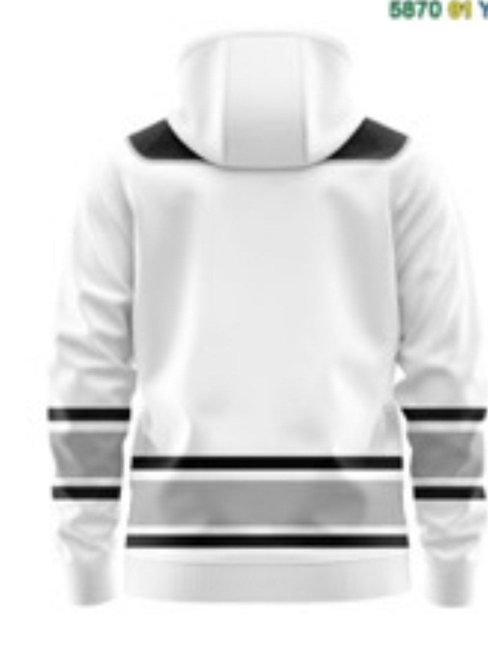 Perky Hockey Hoodie/Jersey White (Pre Order)