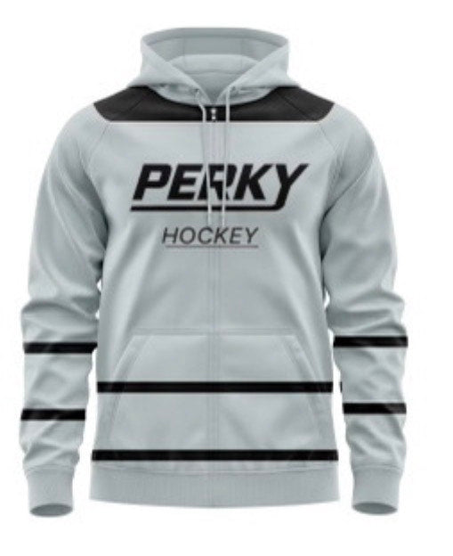 Perky Hockey Hoodie/Jersey Silver (Pre Order)
