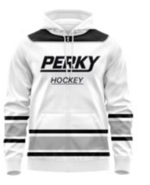 Perky Hockey Hoodie/Jersey White (Pre Order)